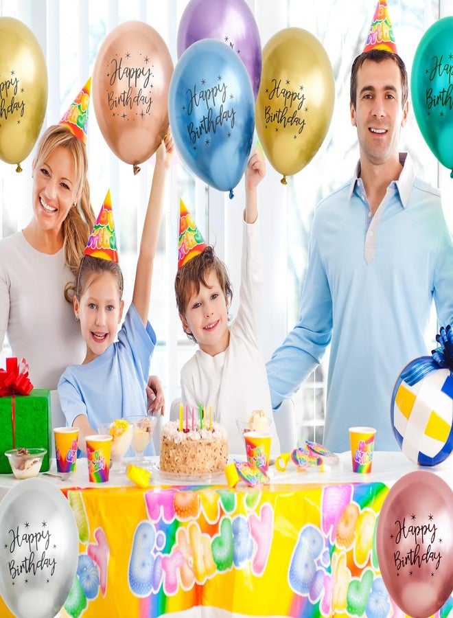 AzsVbvs Colorful Happy Birthday Balloons, 50PCS 12inch Metallic Helium Balloons for Birthday Baby Shower Wedding Party Supplies Arch Garland Decoration, Mixed Color - Image 5